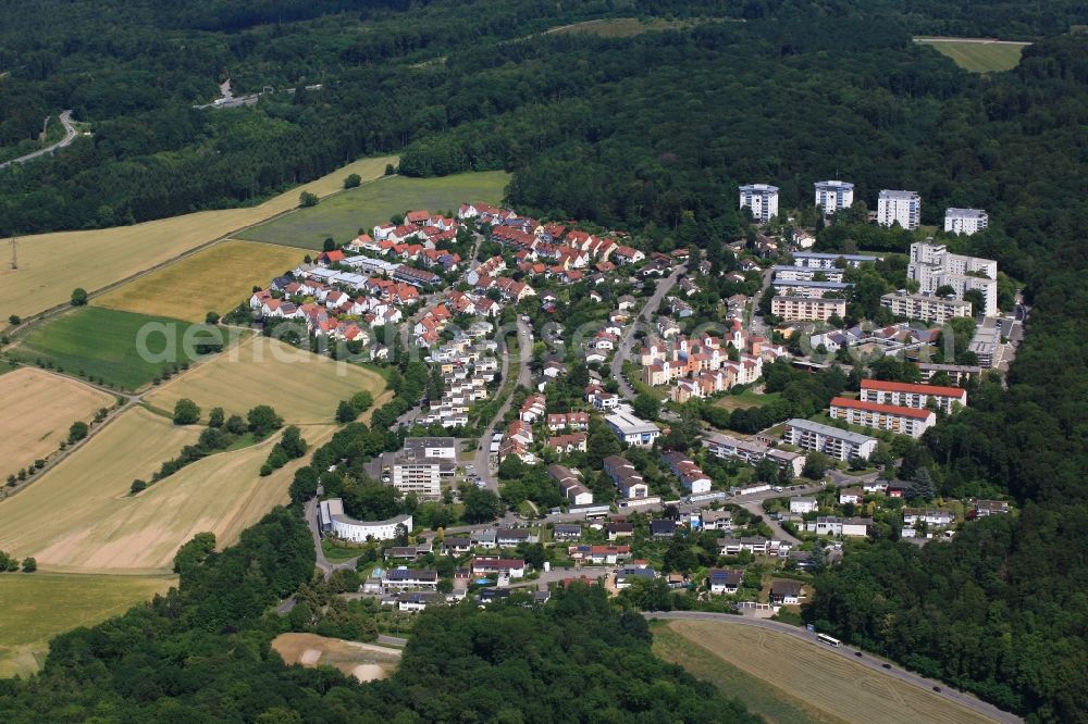 Aerial photograph Lörrach - District and residential area Salzert in the city in Loerrach in the state Baden-Wurttemberg, Germany