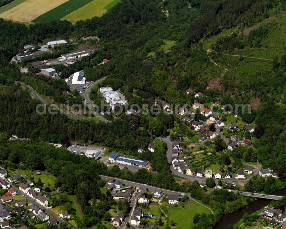 Wissen from the bird's eye view: City view of the district Brueckhoefe in Wissen in Rhineland-Palatinate