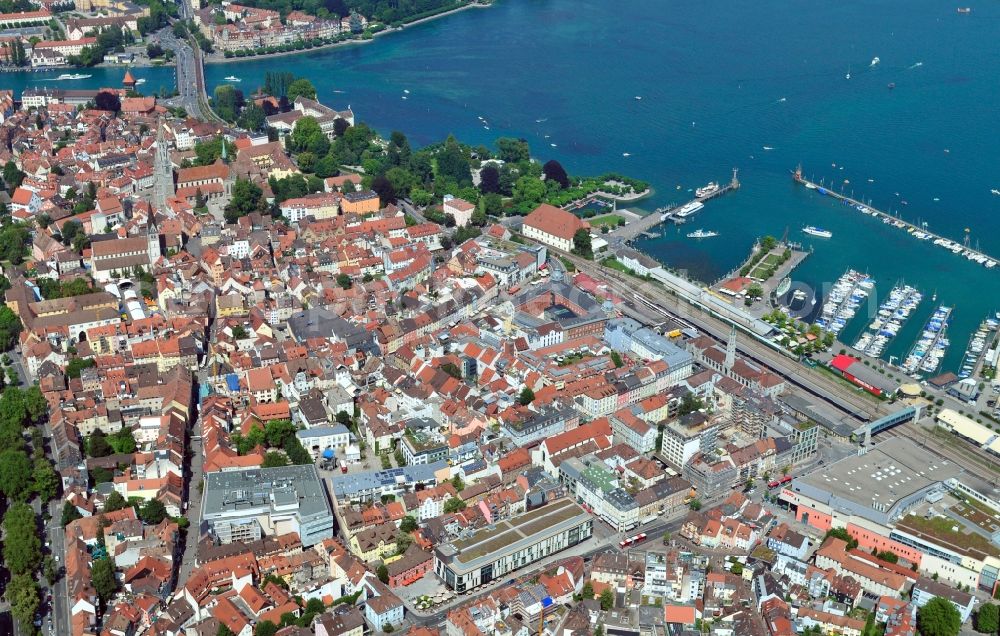 Aerial photograph Konstanz - View onto the old city of Constance in the state Baden-Wuerttemberg