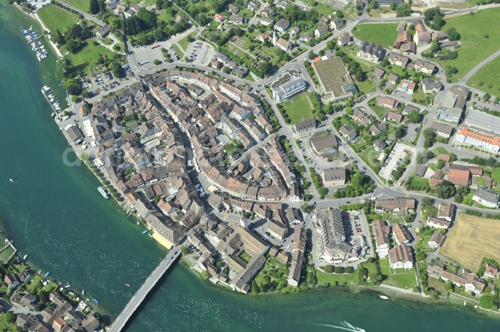 Aerial image Stein am Rhein - View onto the old city of Stein am Rhein in the Canton of Schaffhausen in the Switzerland