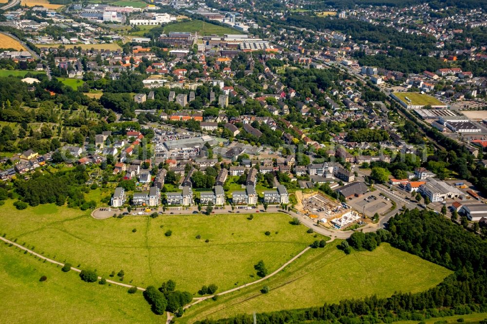 Aerial image Witten - View of the Annen part of Witten in the state of North Rhine-Westphalia. The foreground shows Dortmunder Strasse