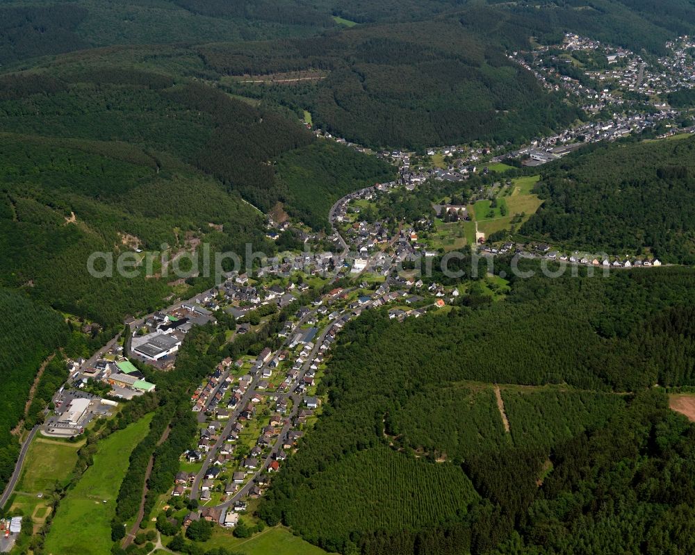 Daaden from the bird's eye view: View of the borough Biersdorf in Daaden in Rhineland-Palatinate