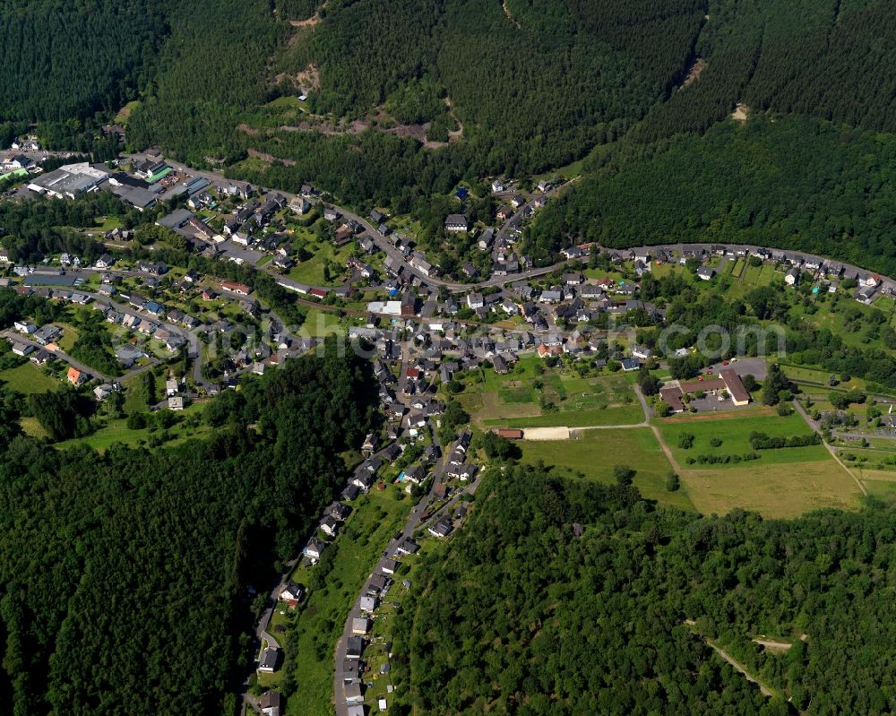 Aerial image Daaden - View of the borough Biersdorf in Daaden in Rhineland-Palatinate