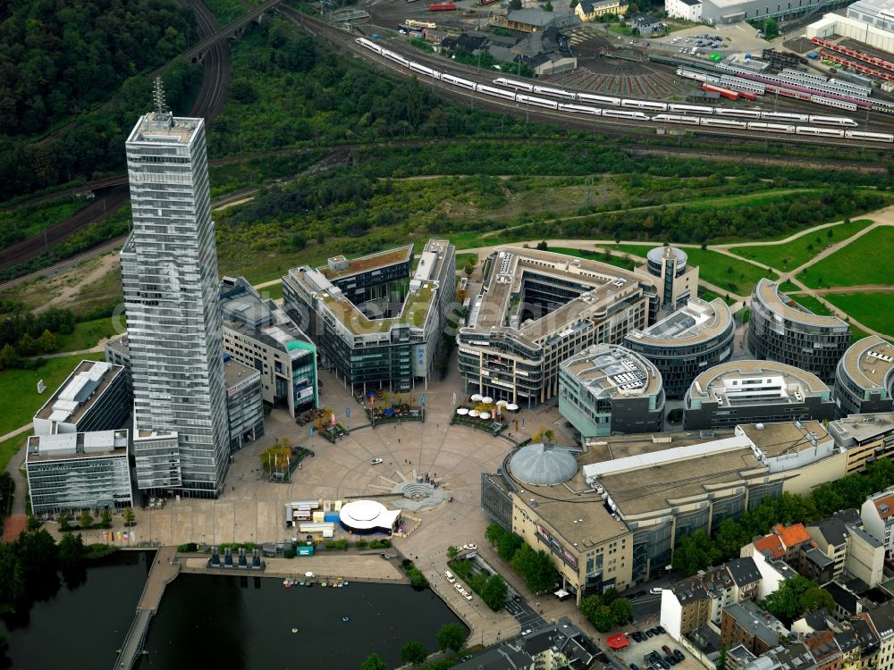 Aerial image Köln - City Partial view of the office and administrative buildings in the Media Park in Cologne in North Rhine-Westphalia