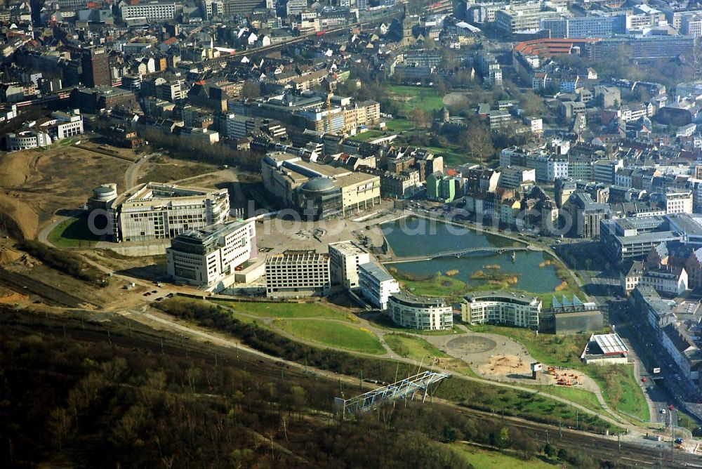 Köln from above - City Partial view of the office and administrative buildings in the Media Park in Cologne in North Rhine-Westphalia