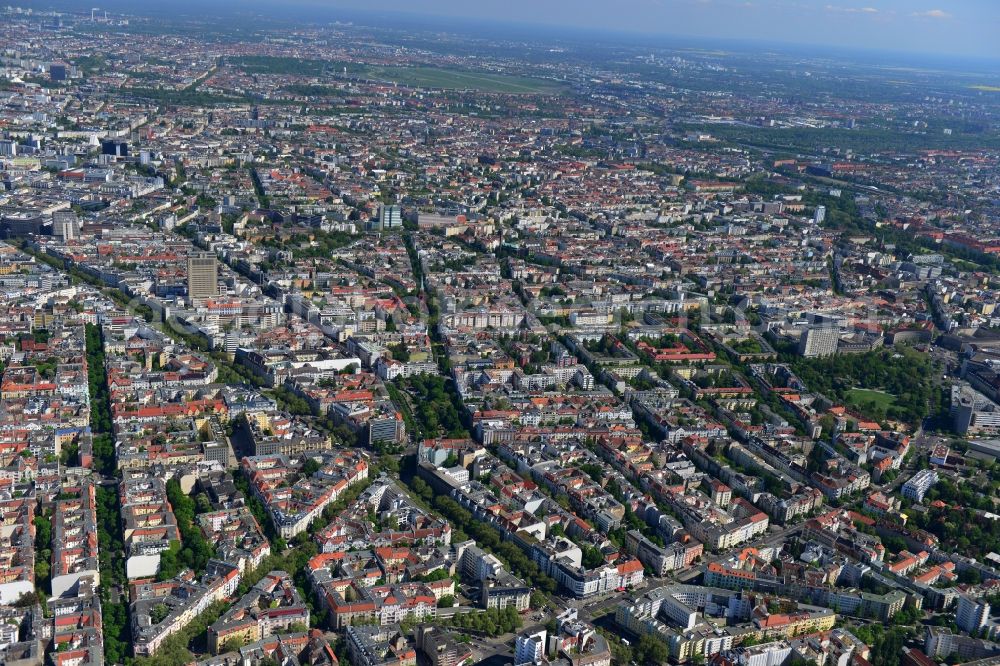 Aerial photograph Berlin - Partial view of the city at the City West Kurfuerstendamm in Berlin - Charlottenburg. bnp