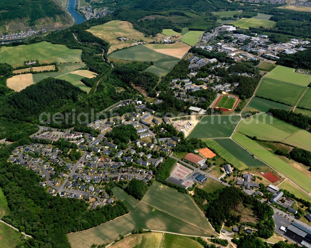 Cochem OT Brauheck from above - Partial view of the district town of Cochem Brauheck in Rhineland-Palatinate