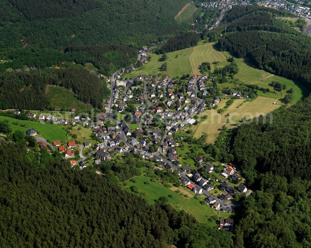 Herdorf from above - View of the borough Dermbach in Herdorf in Rhineland-Palatinate