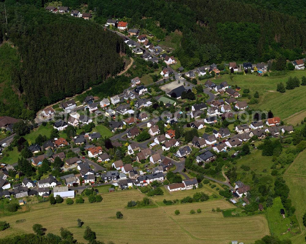 Herdorf from the bird's eye view: View of the borough Dermbach in Herdorf in Rhineland-Palatinate