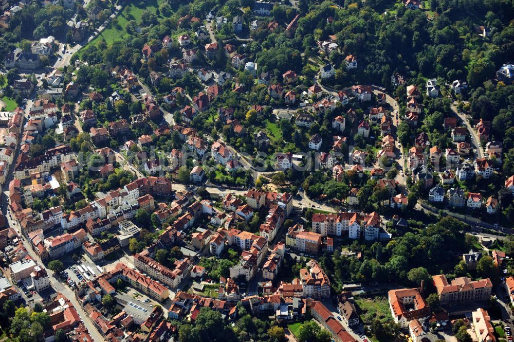 Aerial photograph Eisenach - Housing area at the street Domstrasse in Eisenach in Thuringia