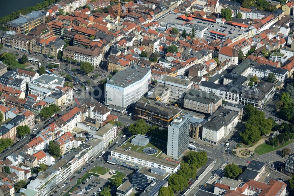 Aerial photograph Heidelberg - View of the buildings of the shopping center on Rohrbacherstrasse in Heidelberg in the state of Baden-Wuerttemberg