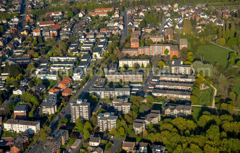 Aerial image Hamm - View of the West of Hamm along Bockumer Weg in the state of North Rhine-Westphalia