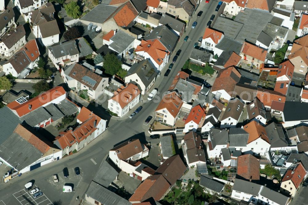 Aerial image Mainz - View of the Hechtsheim district of Mainz in the state of Rhineland-Palatinate. Hechtsheim is located in the Southwest of the city and is the largest district of Mainz. It is still characterised by agriculture and a village like structure in its centre