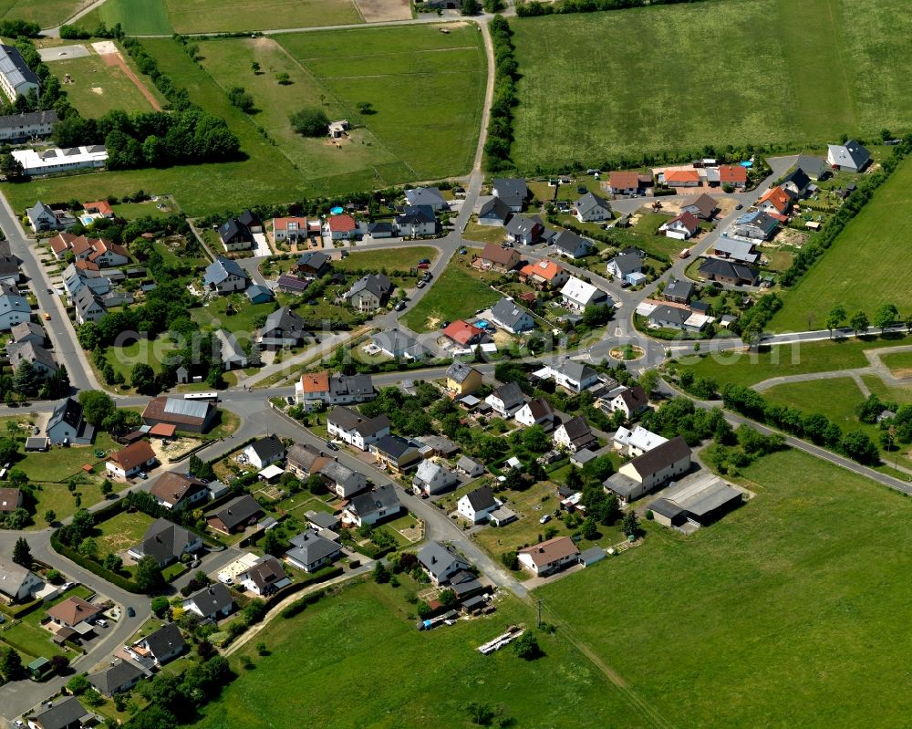 Aerial photograph Hennweiler - Partial view of the city Hennweiler in Rhineland-Palatinate