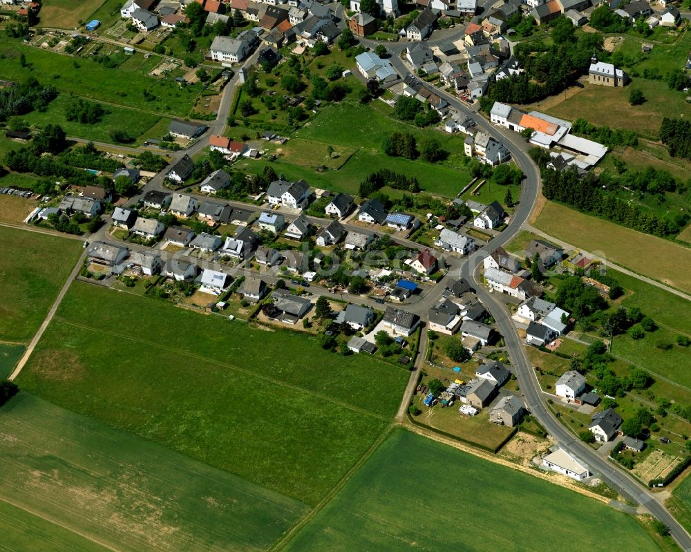 Hennweiler from the bird's eye view: Partial view of the city Hennweiler in Rhineland-Palatinate