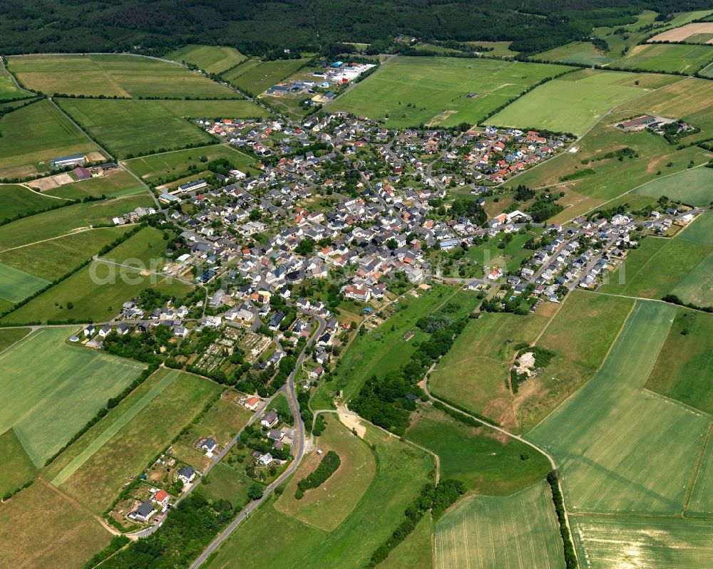 Hennweiler from above - Partial view of the city Hennweiler in Rhineland-Palatinate