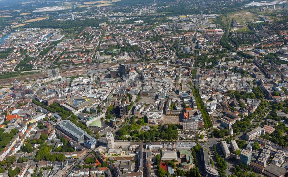 Aerial photograph Dortmund - View of the inner city of Dortmund in state North Rhine-Westphalia