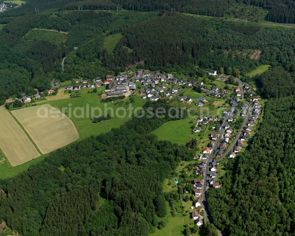 Aerial photograph Kirchen (Sieg) - City view of the borough Katzenbach in Kirchen (Sieg) in Rhineland-Palatinate. The town is a recognized health resort in the southwestern part of Siegerlands