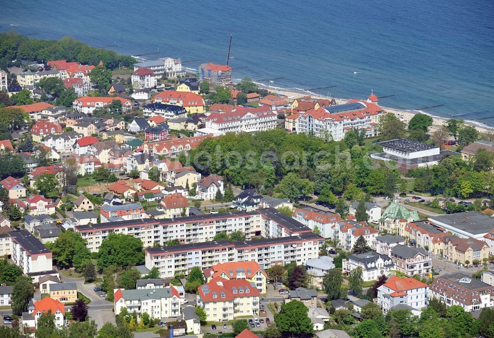 Kühlungsborn from the bird's eye view: Neighborhood view of the area between Ostseeallee and Post St of Kühlungsborn in Mecklenburg Western Pomerania in north-westerly direction