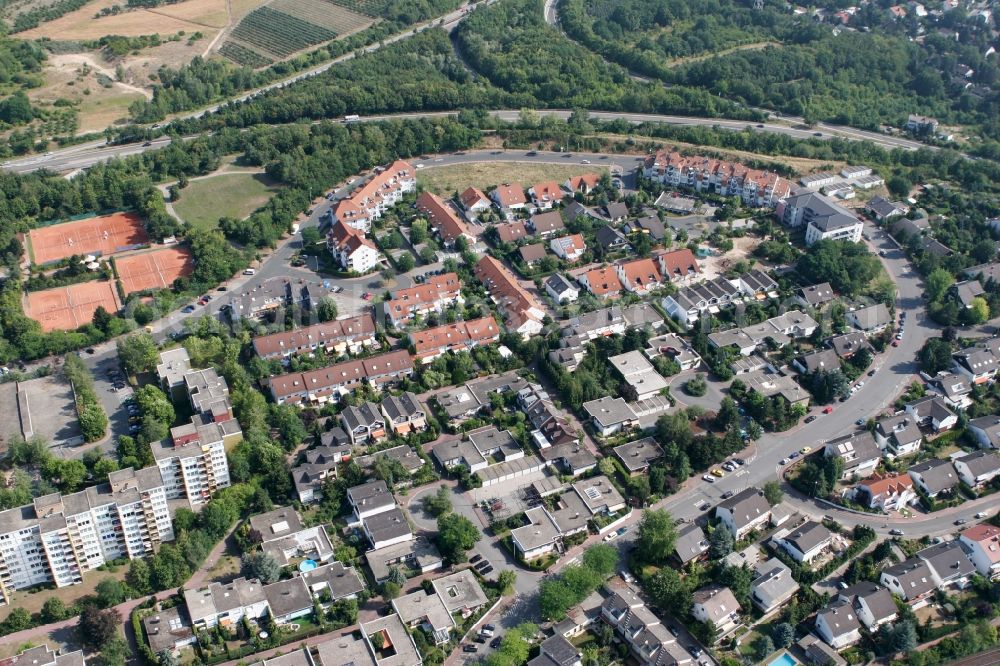 Mainz Finthen from the bird's eye view: Partial view of the city of Mainz Finthen on Sertoriusring in Rhineland-Palatinate