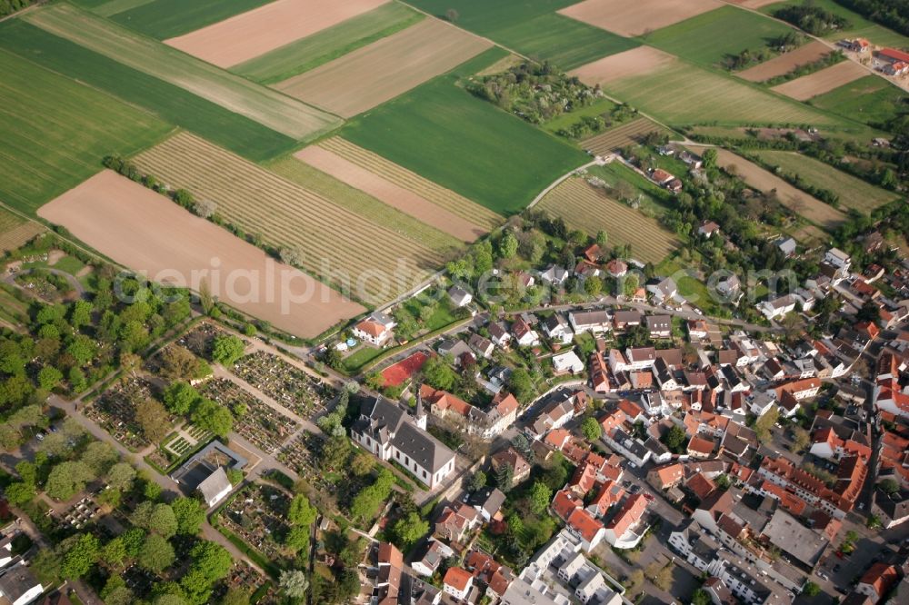 Mainz from the bird's eye view: Partial view of the city of Mainz Hechtsheim in Rhineland-Palatinate