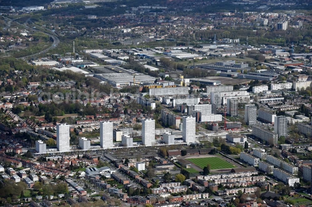 Aerial image Mons-en-Barœul - View of Mons-en-Barœul, a suburb of Lille, in Nord-Pas-de-Calais Picardy, France