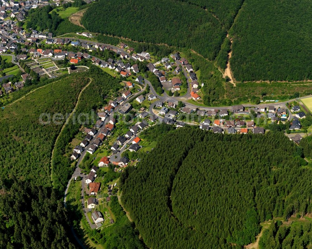 Aerial image Niederfischbach - City view of Niederfischbach in Rhineland-Palatinate. Niederfischbach is a part of Kirchen Sieg). The town is a recognized health resort in the southwestern part of Siegerlands