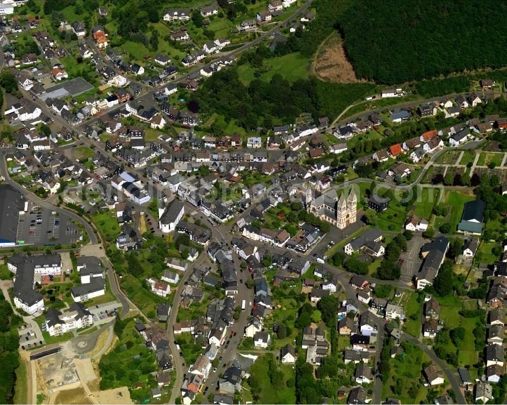 Aerial photograph Niederfischbach - City view of Niederfischbach in Rhineland-Palatinate. Niederfischbach is a part of Kirchen Sieg). The town is a recognized health resort in the southwestern part of Siegerlands