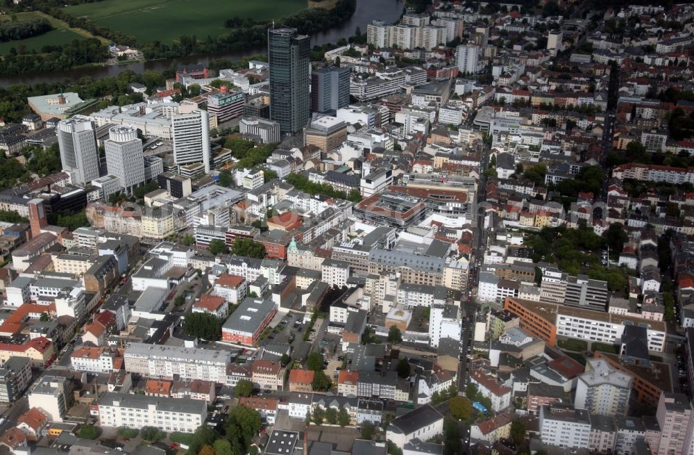 Aerial image Offenbach - Partial city view of Offenbach am Main, a city near the oxbow Mainbogen in the Rhine - Main - Area, in the state of Hessen