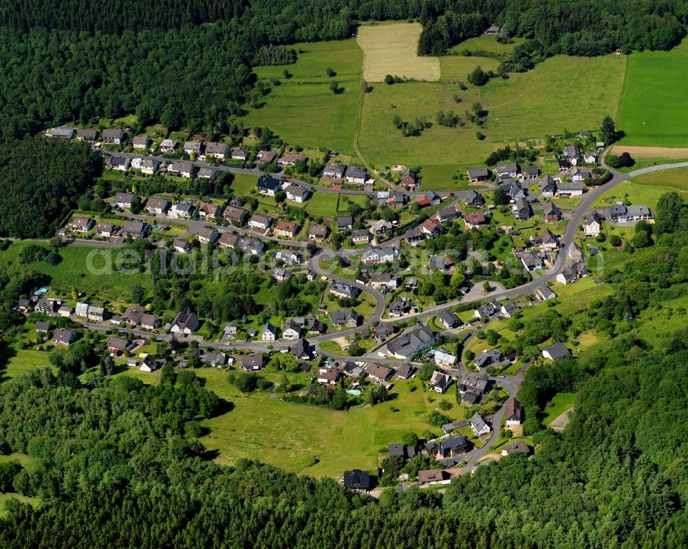 Aerial image Kirchen (Sieg) - City view of the borough Offhausen in Kirchen (Sieg) in Rhineland-Palatinate. The town is a recognized health resort in the southwestern part of Siegerlands