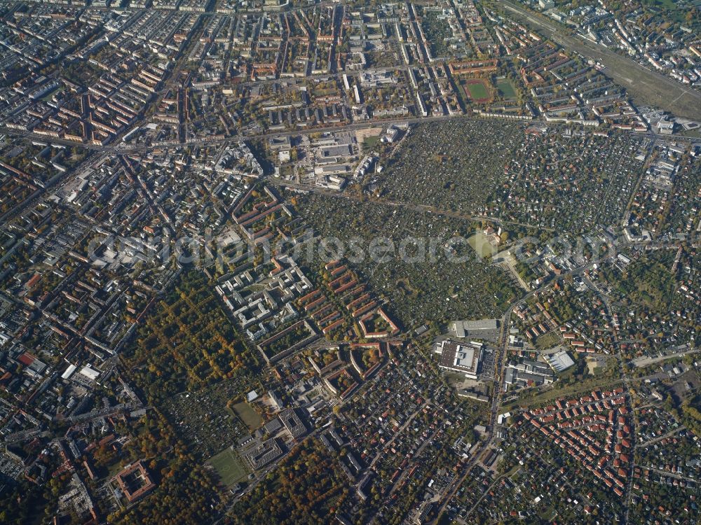 Aerial photograph Berlin - City view from the district Heinersdorf in the borough of Berlin-Pankow, Germany