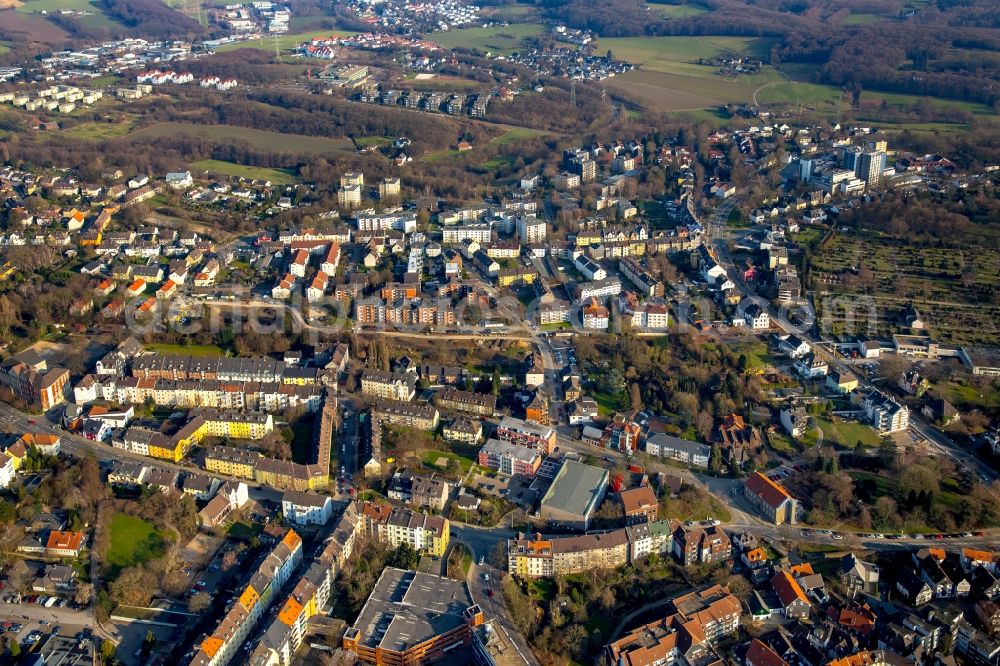 Hattingen from above - View of the East of Hattingen in the state of North Rhine-Westphalia