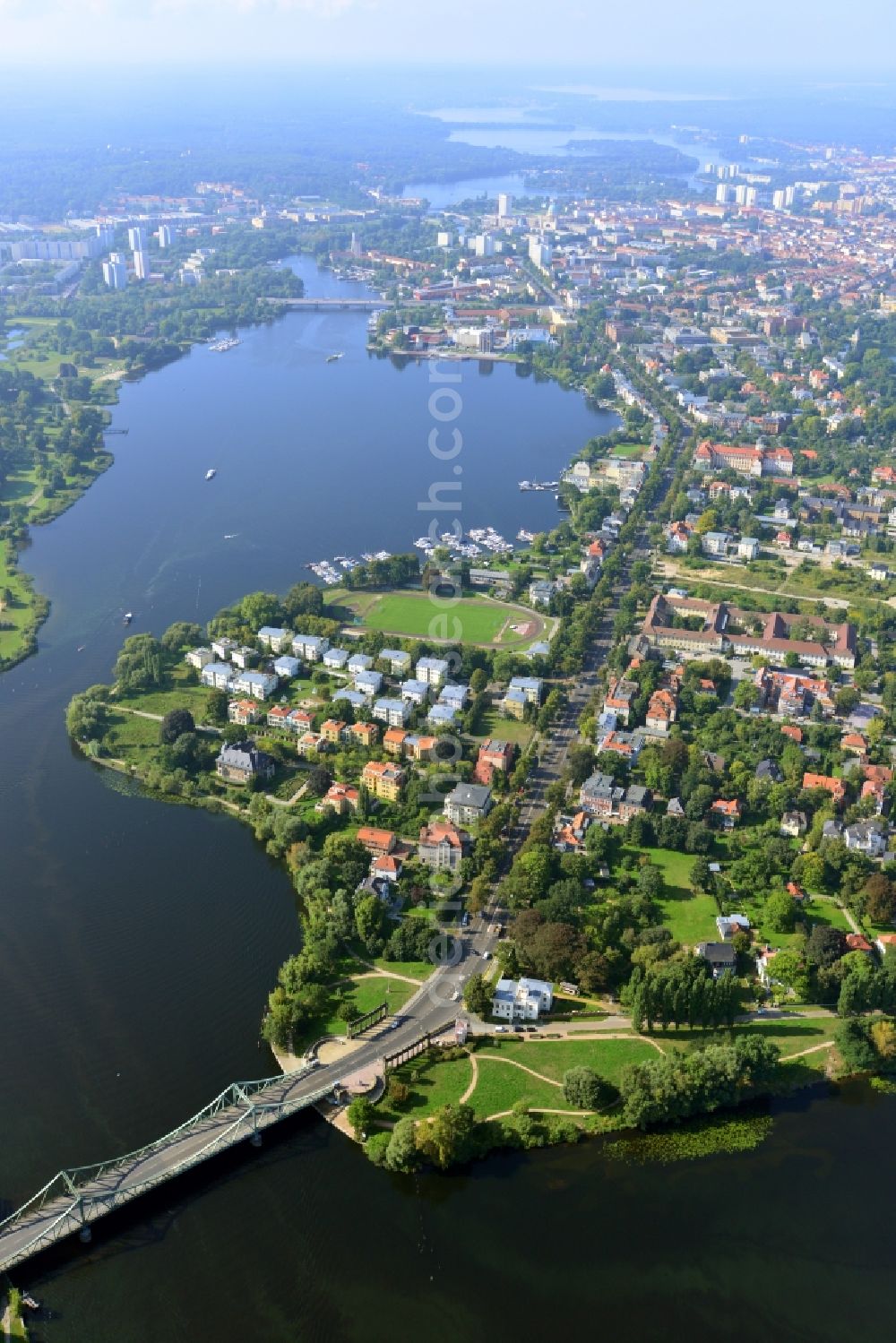 Aerial image Potsdam - City view of Potsdam in Brandenburg