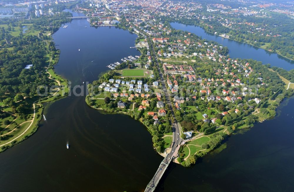 Aerial image Potsdam - City view of Potsdam in Brandenburg