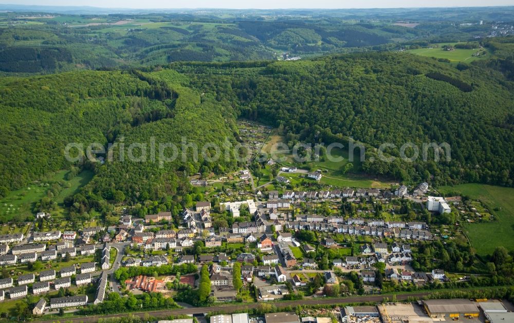 Hagen from above - View of the borough of Haspe in the valley of Ennepe in the West of Hagen in the state of North Rhine-Westphalia