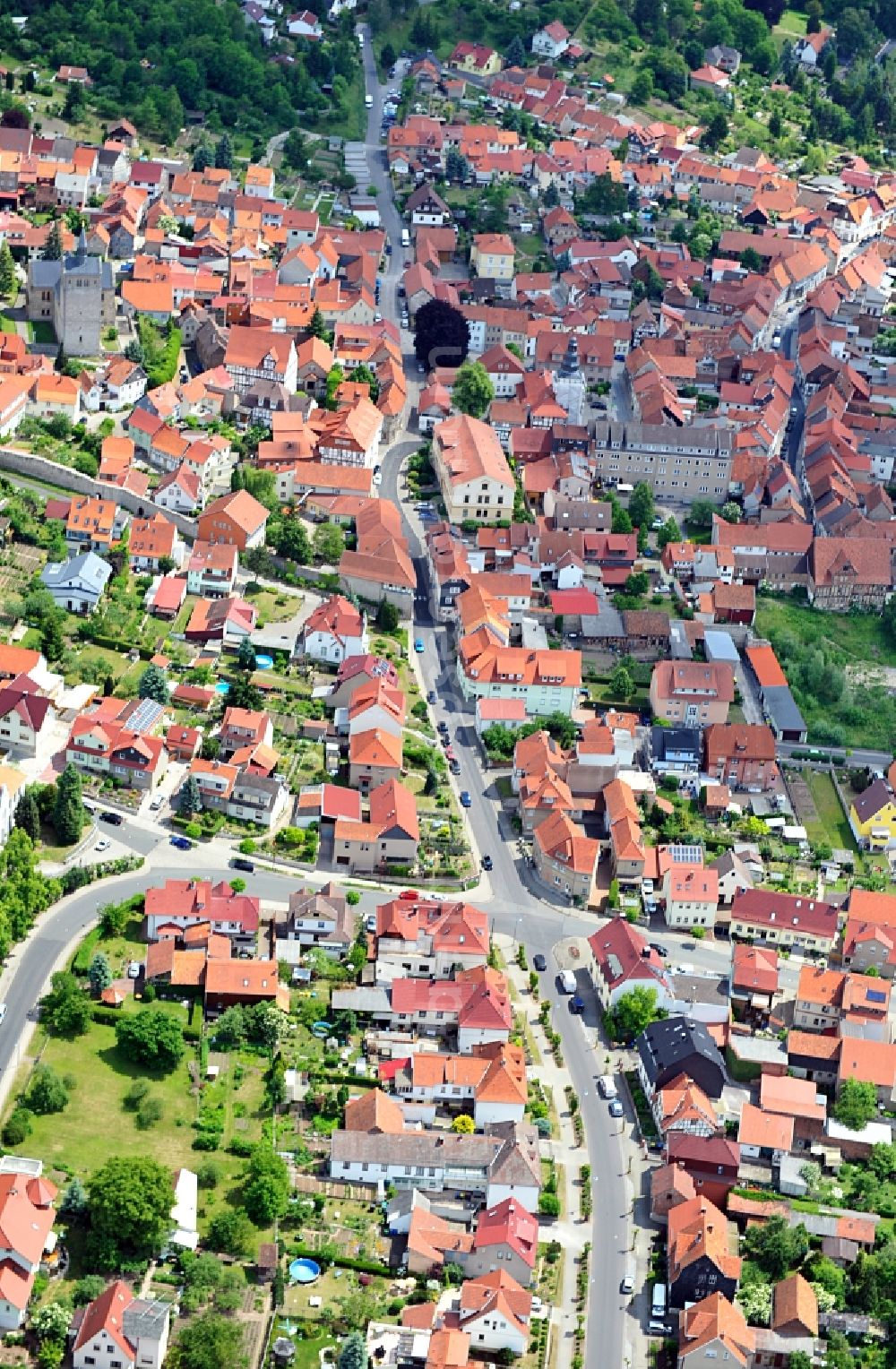 Treffurt from above - Cityscape of Treffurt in Thuringia
