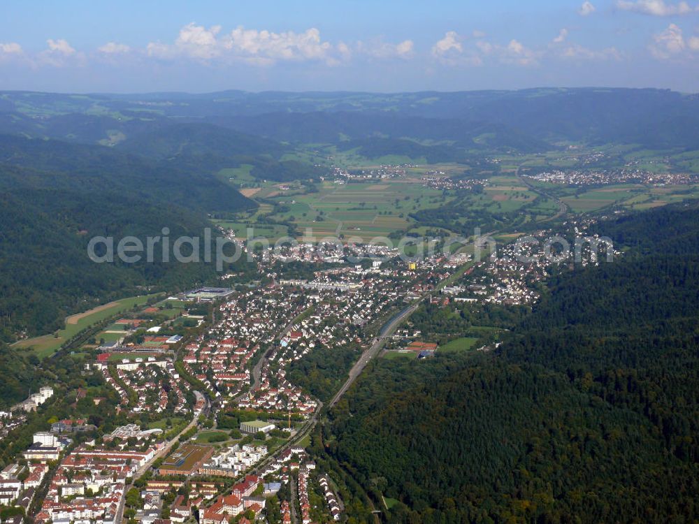 Freiburg im Breisgau from above - Stadtteilansicht von Waldsee, geprägt durch Mehrfamilienhäuser und Sportanlagen, in Freiburg, Baden-Württemberg. Cityscape of the district Waldsee, characterized by blocks of flats and sports grounds, in Freiburg, Baden-Wuerttemberg.