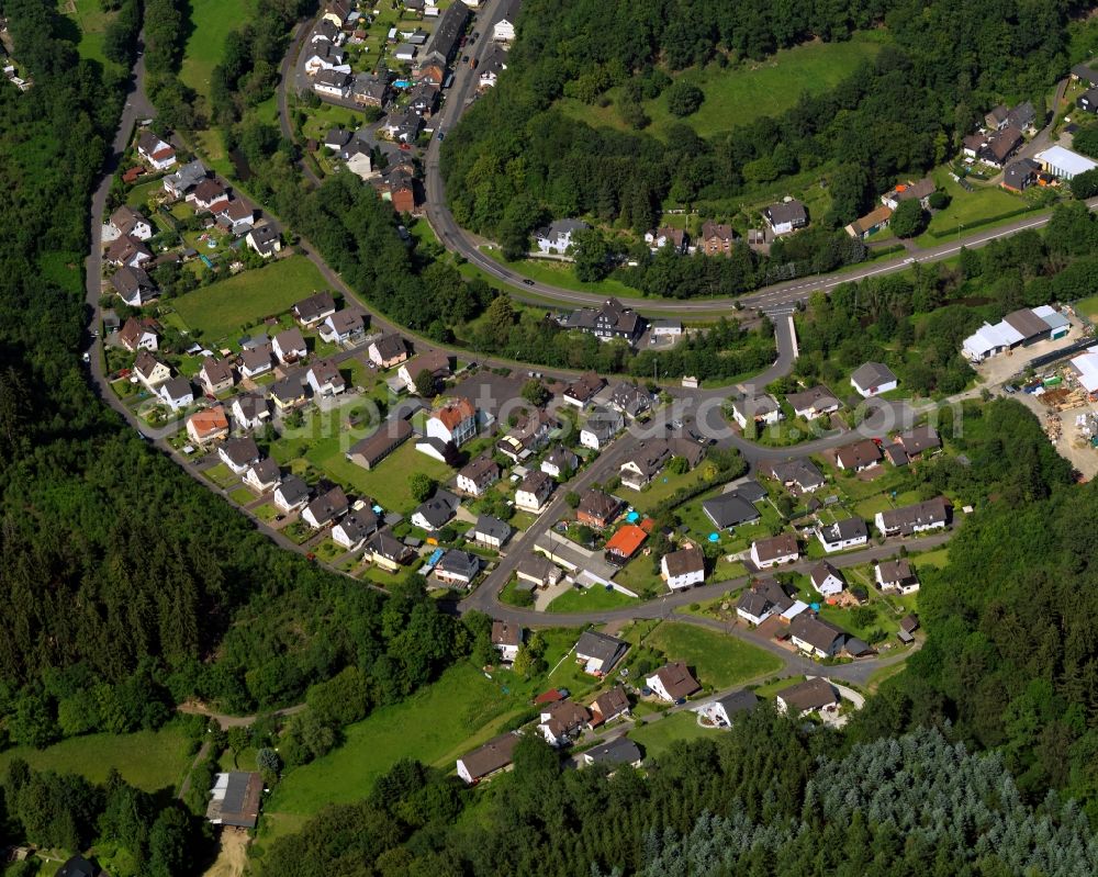 Aerial image Kirchen (Sieg) - City view of the borough Wehbach in Kirchen (Sieg) in Rhineland-Palatinate. The town is a recognized health resort in the southwestern part of Siegerlands