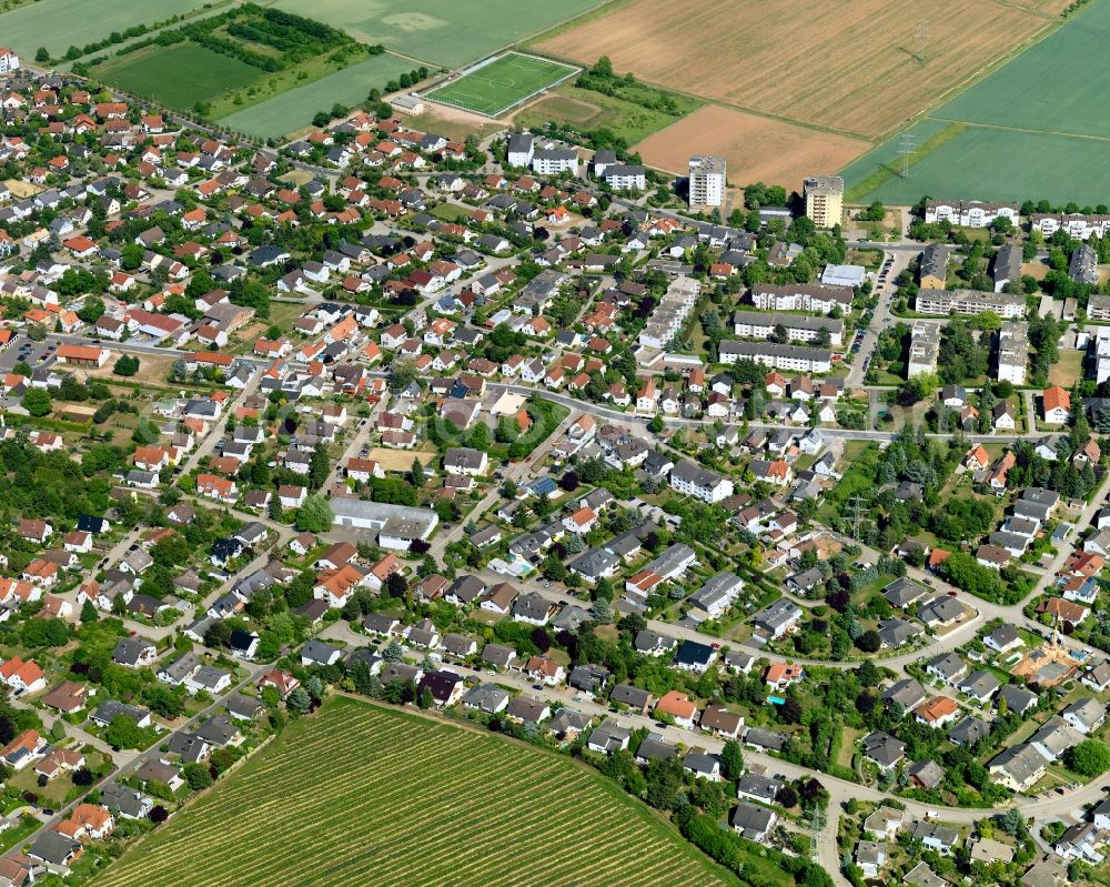 Bad Kreuznach Winzenheim from the bird's eye view: District view of Winzenheim in Bad Kreuznach in the state Rhineland-Palatinate