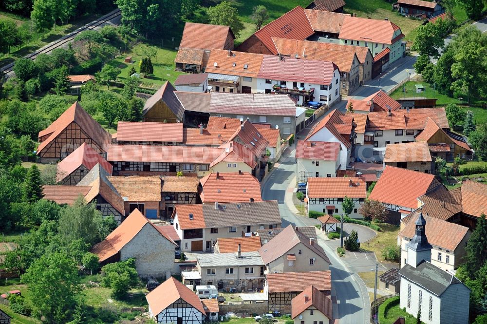 Wipfratal from the bird's eye view: Overview of Roda, a district of Wipfratal in Thuringia