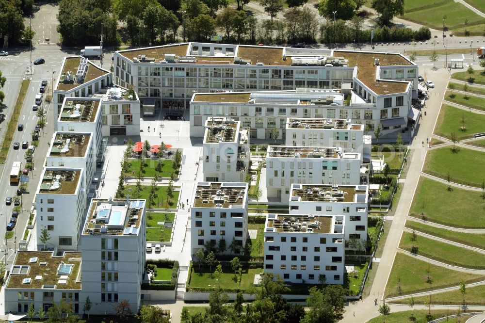 Stuttgart from the bird's eye view: View of the residential area on Hoehenpark in the Killesberg part of Stuttgart in the state of Baden-Wuerttemberg