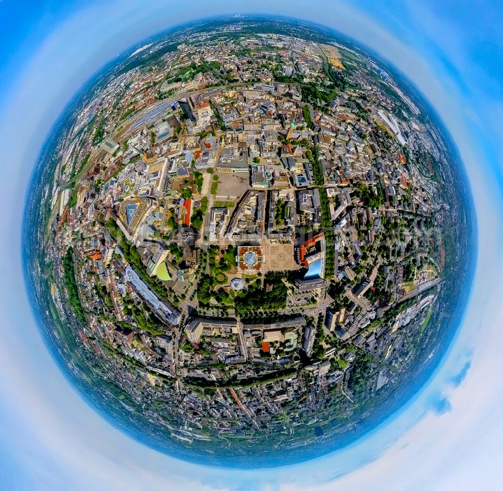 Dortmund from the bird's eye view: city Council at the market downtown on place Friedensplatz in Dortmund at Ruhrgebiet in the state North Rhine-Westphalia, Germany