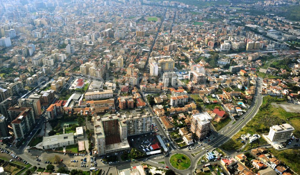 Aerial image Catania Sizilien - City centre of Catania on Sicily in Italien