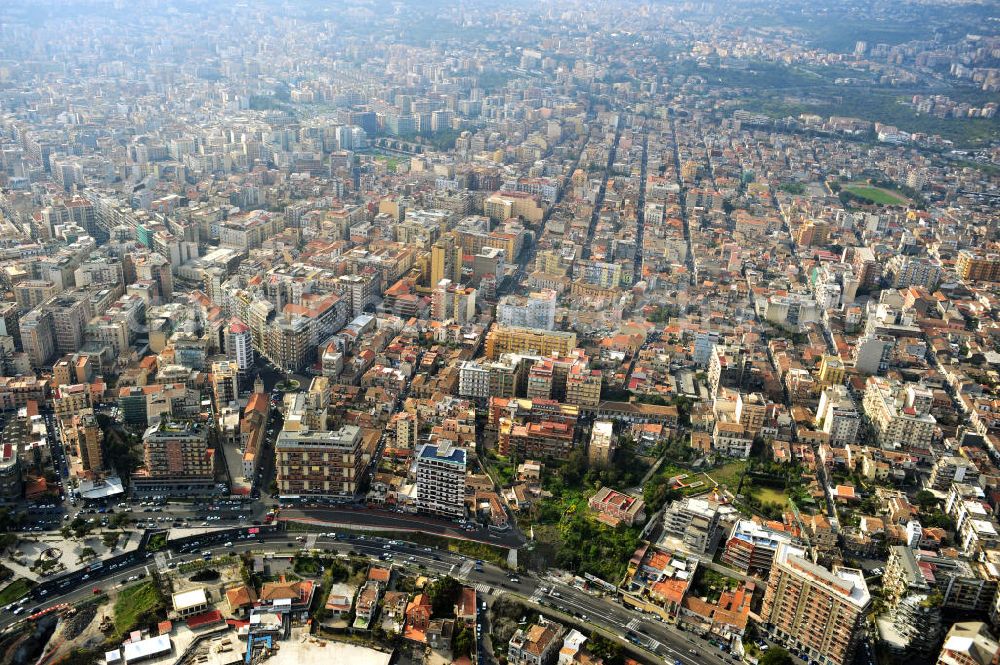 Aerial photograph Catania Sizilien - City centre of Catania on Sicily in Italien