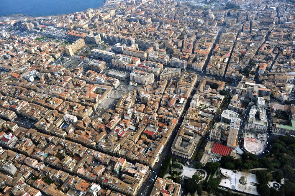 Aerial image Catania Sizilien - City centre of Catania on Sicily in Italien