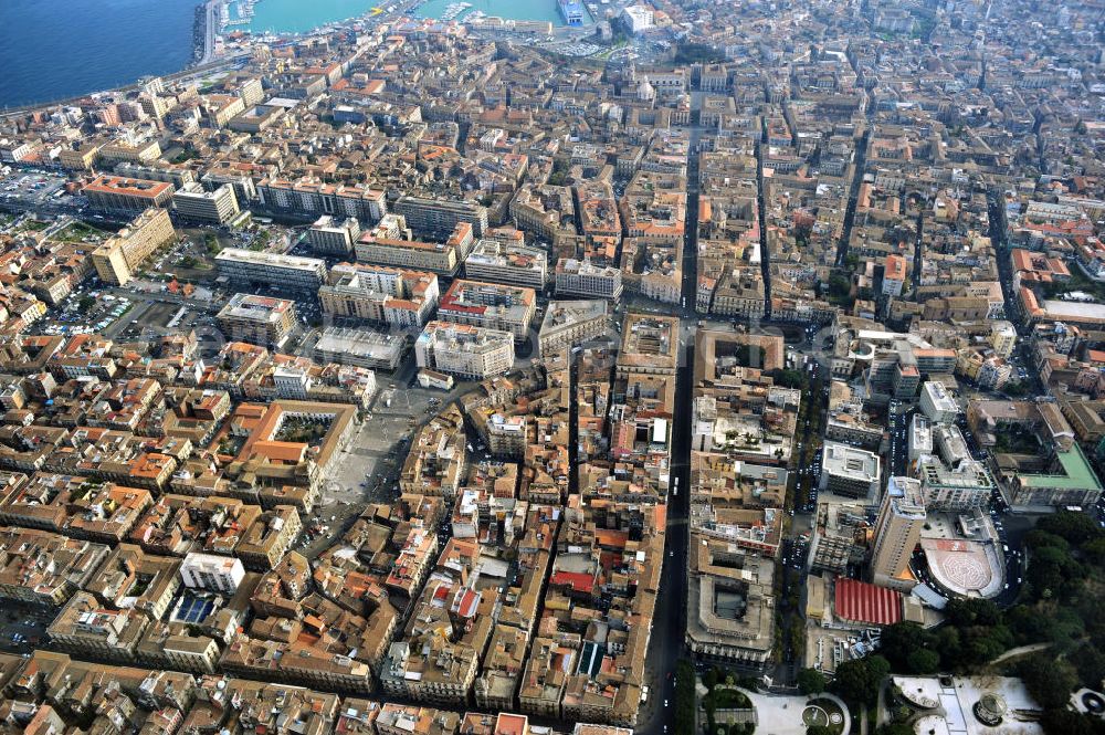 Aerial photograph Catania Sizilien - City centre of Catania on Sicily in Italien