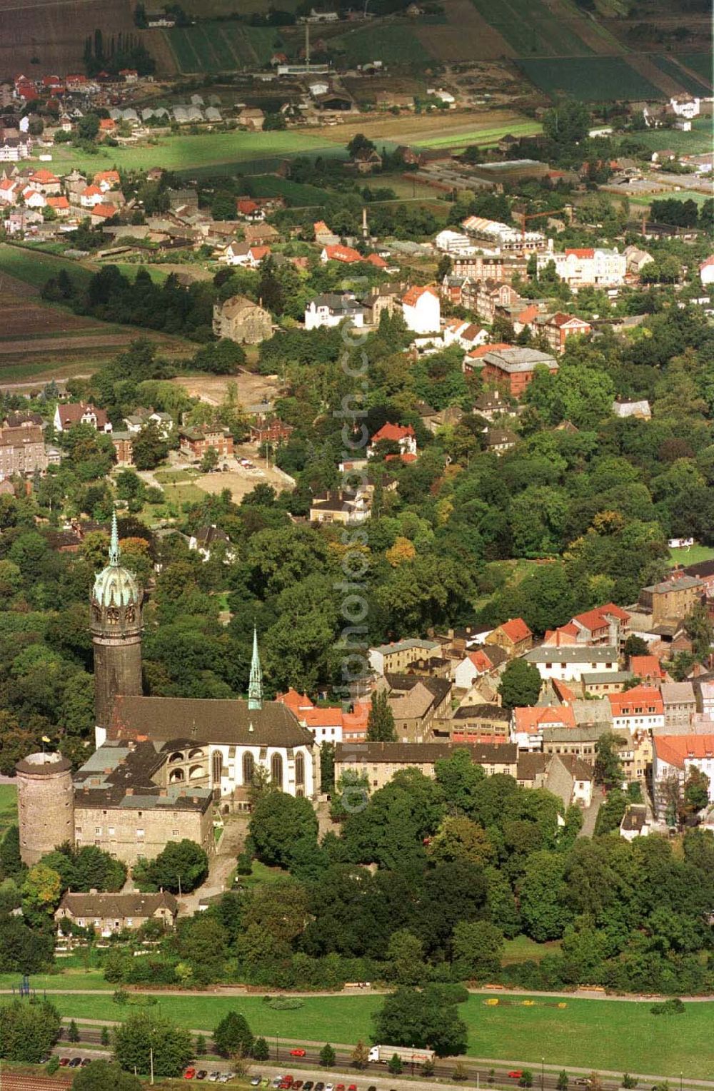 Wittenberg / Brandenburg from the bird's eye view: Stadtzentrum