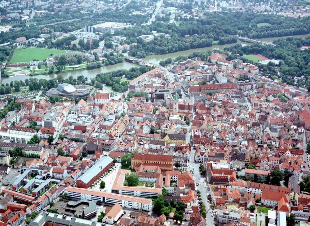 Ingolstadt from above - Stadtzentrum (Altstadt) in Ingolstadt.