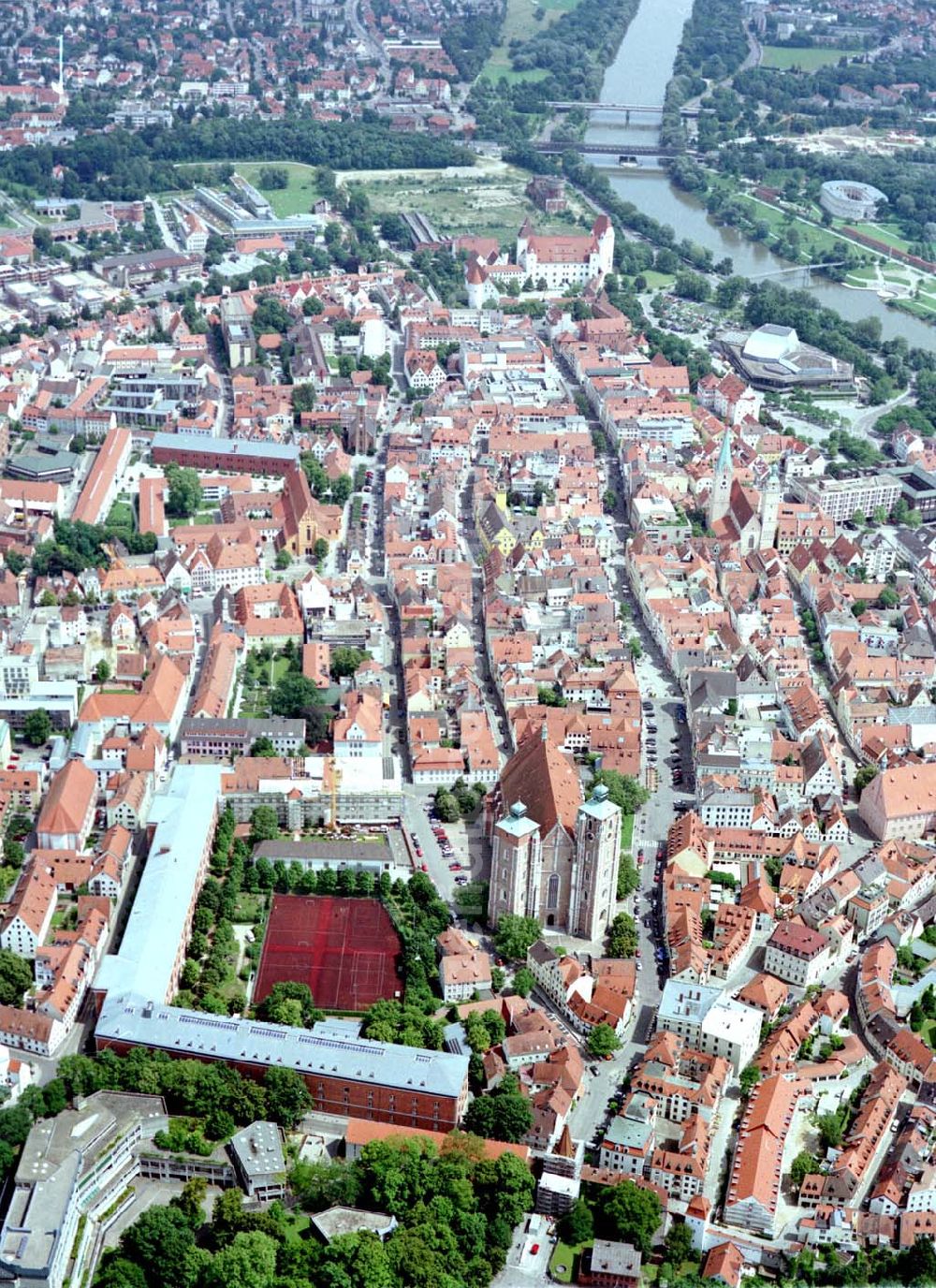 Aerial image Ingolstadt - Stadtzentrum (Altstadt) in Ingolstadt.