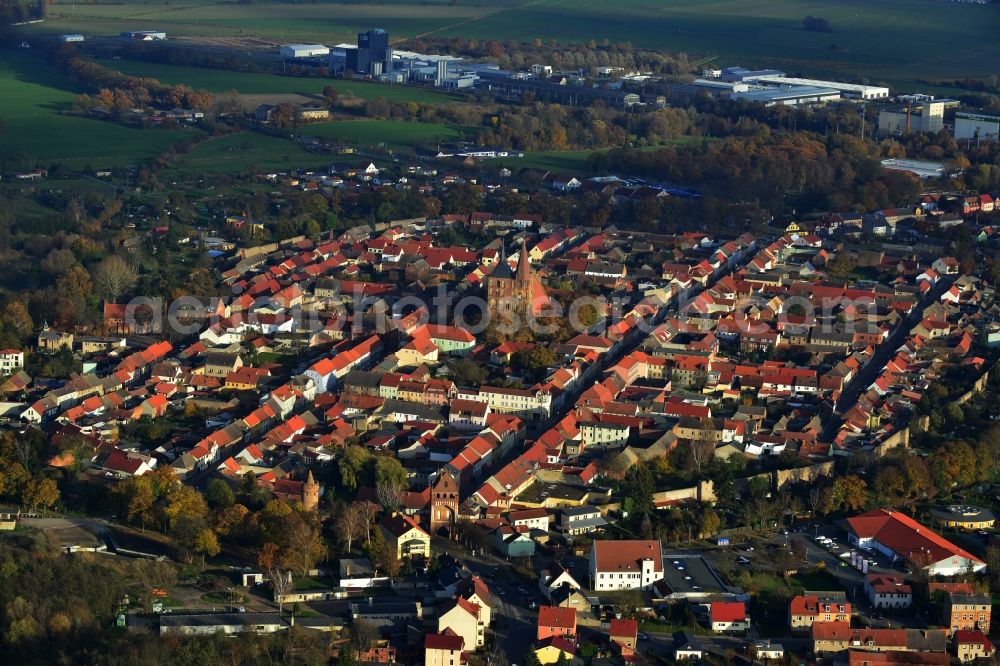 Gransee from the bird's eye view: City center and old town of Gransee in the state of Brandenburg